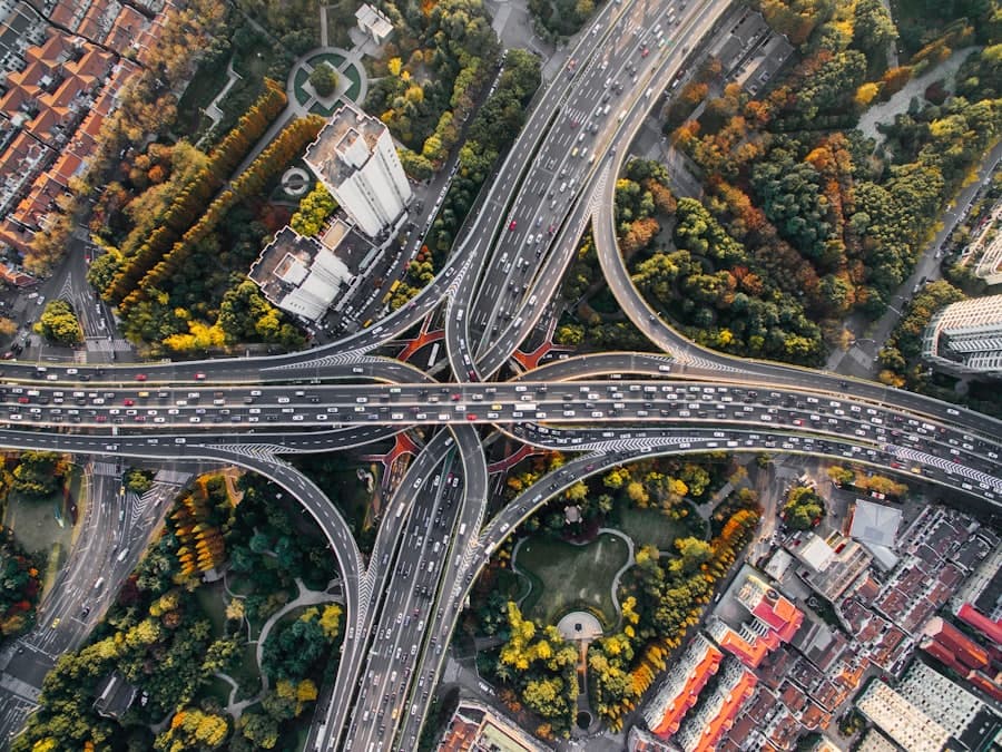 Highway corridor standing in for the upcoming metro and road network